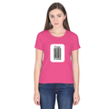 Women's Classic Crew T-Shirt | Regular Fit | 180 GSM Bio-Washed Cotton | DTF Print Ready | Double Stitched, Pre-Shrunk | Personalized | DTF | Typographic | Design | Everyday | Confident - front - Pink - mockup 1