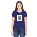 Women's Classic Crew T-Shirt | Regular Fit | 180 GSM Bio-Washed Cotton | DTF Print Ready | Double Stitched, Pre-Shrunk | Personalized | DTF | Typographic | Design | Everyday | Confident - front - Royal Blue - mockup 1