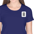 Women's Classic Crew T-Shirt | Regular Fit | 180 GSM Bio-Washed Cotton | DTF Print Ready | Double Stitched, Pre-Shrunk | Personalized | DTF | Typographic | Design | Everyday | Confident - left pocket - Royal Blue - mockup 3