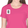 Women's Classic Crew T-Shirt | Regular Fit | 180 GSM Bio-Washed Cotton | DTF Print Ready | Double Stitched, Pre-Shrunk | Personalized | DTF | Typographic | Design | Everyday | Confident - right pocket - Pink - mockup 4