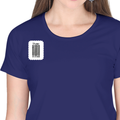 Women's Classic Crew T-Shirt | Regular Fit | 180 GSM Bio-Washed Cotton | DTF Print Ready | Double Stitched, Pre-Shrunk | Personalized | DTF | Typographic | Design | Everyday | Confident - right pocket - Royal Blue - mockup 4