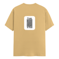 Men's Classic Crew T-Shirt | Regular Fit | 180 GSM Bio-Washed Cotton | DTF Print Ready | Pre-Shrunk, Durable | Personalized | DTF | Typographic | Design | Everyday | Confident - back - Beige - mockup 2