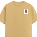 Men's Classic Crew T-Shirt | Regular Fit | 180 GSM Bio-Washed Cotton | DTF Print Ready | Pre-Shrunk, Durable | Personalized | DTF | Typographic | Design | Everyday | Confident - left pocket - Beige - mockup 3