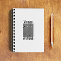 NotePad | A5 Size | Digital Print | 120 Pages | Unisex | Personalized | Typographic | Design | Everyday | Confident - front - White - mockup 1