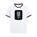 Ringer T-shirt | Unisex | DTG Print | Contrast Trim | Men's, Women's | Personalized | DTG | Modern | Leadership | Confidence | Everyday | Calm - front - Maroon off white - mockup 1