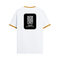 Ringer T-shirt | Unisex | DTG Print | Contrast Trim | Men's, Women's | Personalized | DTG | Modern | Leadership | Confidence | Everyday | Calm - back - Mustard yellow off white - mockup 2