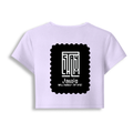 Female Baby Tee | Cropped Fit, Gen Z | 95% Cotton 5% Spandex, DTG | Stretchable, Breathable, Pre-Shrunk | Women | Personalized | DTG | Modern | Leadership | Confidence | Everyday | Calm - back - Lavender - mockup 2
