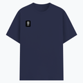 Basic T-Shirt | Unisex XS-2XL | Poly-Cotton Blend | Soft Finish & Durable | Everyday Wear | Personalized | DTG | Modern | Leadership | Confidence | Everyday | Calm - right pocket - Navy Blue - mockup 4