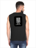 Men's Sleeveless T-Shirt | Regular Fit | 180 GSM Bio-Washed Cotton | Pre-Shrunk, Double Stitched | Men | Personalized | DTF | Modern | Leadership | Confidence | Everyday | Calm - back - Black - mockup 2