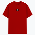 Basic T-Shirt | Unisex Fit, Sizes XS-2XL | 180 GSM Poly-Cotton Blend, DTF Ready | Bio-Wash, Silicon Finish, Durable Stitching | Adults | Personalized | DTF | Modern | Leadership | Confidence | Everyday | Calm - front - Red - mockup 1
