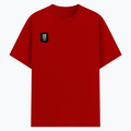 Basic T-Shirt | Unisex Fit, Sizes XS-2XL | 180 GSM Poly-Cotton Blend, DTF Ready | Bio-Wash, Silicon Finish, Durable Stitching | Adults | Personalized | DTF | Modern | Leadership | Confidence | Everyday | Calm - right pocket - Red - mockup 4