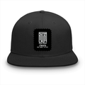Classic Snapback Cap | Adjustable One-Size | Heavy Cotton DTG Printed | Flat Brim Structured | Unisex Adults | Personalized | DTG | Modern | Leadership | Confidence | Everyday | Calm - front - Black - mockup 1