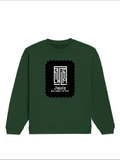 Oversized Sweatshirt | Roomy Relaxed Fit | 400 GSM Cotton Blend | Pre-Shrunk Drop Shoulder | Unisex Adult | Personalized | DTG | Modern | Leadership | Confidence | Everyday | Calm - front - Bottle Green - mockup 1