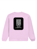 Oversized Sweatshirt | Roomy Relaxed Fit | 400 GSM Cotton Blend | Pre-Shrunk Drop Shoulder | Unisex Adult | Personalized | DTF | Modern | Leadership | Confidence | Everyday | Calm - back - Light Baby Pink - mockup 2