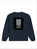 Oversized Sweatshirt | Roomy Relaxed Fit | 400 GSM Cotton Blend | Pre-Shrunk Drop Shoulder | Unisex Adult | Personalized | DTF | Modern | Leadership | Confidence | Everyday | Calm - back - Navy Blue - mockup 2