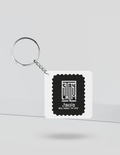 Keychain | Rectangle, Square, Slim Options | Acrylic UV Printed | Fade-Proof, Glossy Finish | Unisex | Personalized | Modern | Leadership | Confidence | Everyday | Calm - front_Square - Square - White - mockup 1