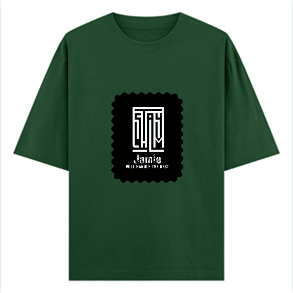 Oversized Classic T-Shirt | Unisex Oversized Fit | 100% Super-Combed Cotton | Pre-Shrunk & Ribbed Neck | Adults | Personalized | DTG | Modern | Leadership | Confidence | Everyday | Calm - front - Bottle Green - mockup 1