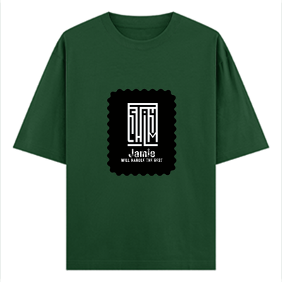 Oversized Classic T-Shirt | Unisex Oversized Fit | 100% Super-Combed Cotton | Pre-Shrunk & Ribbed Neck | Adults | Personalized | DTG | Modern | Leadership | Confidence | Everyday | Calm - front - Bottle Green - mockup 1