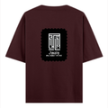 Oversized Classic T-Shirt | Unisex Oversized Fit | 100% Super-Combed Cotton | Pre-Shrunk & Ribbed Neck | Adults | Personalized | DTG | Modern | Leadership | Confidence | Everyday | Calm - back - Maroon - mockup 2