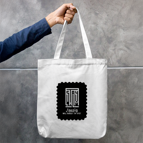 Tote Bag Zipper | Unisex | 100% Cotton Canvas | Printing, Embroidery | Zipper Closure, Long Handle | Everyday Carry | Personalized | Embroidery | DTG | Modern | Leadership | Confidence | Everyday | Calm - front - mockup 1