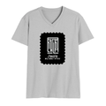 Men's V-Neck T-Shirt | Regular Fit | 180 GSM Bio-Washed Cotton | DTG Print | Durable | Personalized | DTG | Modern | Leadership | Confidence | Everyday | Calm - front - Grey Melange - mockup 1