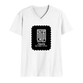 Men's V-Neck T-Shirt | Regular Fit | 180 GSM Bio-Washed Cotton | DTG Print | Durable | Personalized | DTG | Modern | Leadership | Confidence | Everyday | Calm - front - White - mockup 1