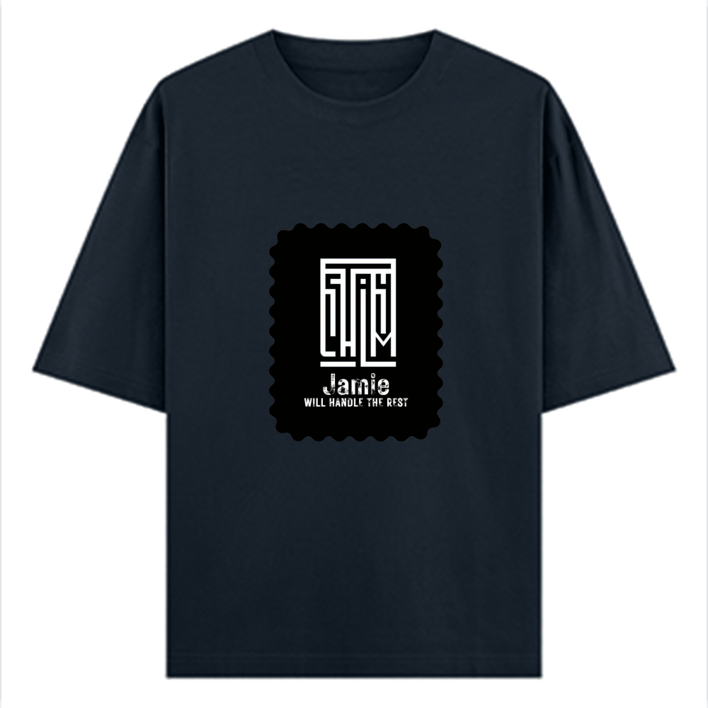 Oversized Classic T-Shirt | Unisex Fit | 100% Super-Combed Cotton | Pre-Shrunk, Double-Stitched | Adults | Personalized | DTF | Modern | Leadership | Confidence | Everyday | Calm - front - Navy Blue - mockup 1