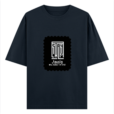 Oversized Classic T-Shirt | Unisex Fit | 100% Super-Combed Cotton | Pre-Shrunk, Double-Stitched | Adults | Personalized | DTF | Modern | Leadership | Confidence | Everyday | Calm - front - Navy Blue - mockup 1
