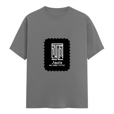 Female Classic Crew T-Shirt | Women's Regular Fit | 180 GSM Bio-Washed Cotton | Double Stitched, Pre-Shrunk | Personalized | DTG | Modern | Leadership | Confidence | Everyday | Calm - front - Charcoal Melange - mockup 1