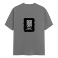 Female Classic Crew T-Shirt | Women's Regular Fit | 180 GSM Bio-Washed Cotton | Double Stitched, Pre-Shrunk | Personalized | DTG | Modern | Leadership | Confidence | Everyday | Calm - back - Charcoal Melange - mockup 2