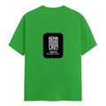 Female Classic Crew T-Shirt | Women's Regular Fit | 180 GSM Bio-Washed Cotton | Double Stitched, Pre-Shrunk | Personalized | DTG | Modern | Leadership | Confidence | Everyday | Calm - back - Flag Green - mockup 2