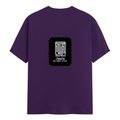 Female Classic Crew T-Shirt | Women's Regular Fit | 180 GSM Bio-Washed Cotton | Double Stitched, Pre-Shrunk | Personalized | DTG | Modern | Leadership | Confidence | Everyday | Calm - back - Purple - mockup 2