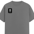 Female Classic Crew T-Shirt | Women's Regular Fit | 180 GSM Bio-Washed Cotton | Double Stitched, Pre-Shrunk | Personalized | DTG | Modern | Leadership | Confidence | Everyday | Calm - right pocket - Charcoal Melange - mockup 4