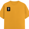 Female Classic Crew T-Shirt | Women's Regular Fit | 180 GSM Bio-Washed Cotton | Double Stitched, Pre-Shrunk | Personalized | DTG | Modern | Leadership | Confidence | Everyday | Calm - right pocket - Golden Yellow - mockup 4