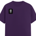 Female Classic Crew T-Shirt | Women's Regular Fit | 180 GSM Bio-Washed Cotton | Double Stitched, Pre-Shrunk | Personalized | DTG | Modern | Leadership | Confidence | Everyday | Calm - right pocket - Purple - mockup 4