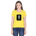 Women's Classic Crew T-Shirt | Regular Fit | 180 GSM Bio-Washed Cotton | DTF Print Ready | Double Stitched, Pre-Shrunk | Personalized | DTF | Modern | Leadership | Confidence | Everyday | Calm - front - New Yellow - mockup 1