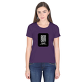 Women's Classic Crew T-Shirt | Regular Fit | 180 GSM Bio-Washed Cotton | DTF Print Ready | Double Stitched, Pre-Shrunk | Personalized | DTF | Modern | Leadership | Confidence | Everyday | Calm - front - Purple - mockup 1