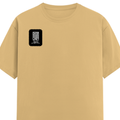 Men's Classic Crew T-Shirt | Regular Fit | 180 GSM Bio-Washed Cotton | DTF Print Ready | Pre-Shrunk, Durable | Personalized | DTF | Modern | Leadership | Confidence | Everyday | Calm - right pocket - Beige - mockup 4