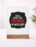 Acrylic Photo Frame | 5x7 Tabletop Display | UV Printed Acrylic & Wood Stand | Personalized Gift & Home Decor | Personalized | Bold Typography | Humor | Relationships | Casual | Amusing - front_1 - mockup 2