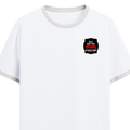 Ringer T-shirt | Unisex | DTG Print | Contrast Trim | Men's, Women's | Personalized | DTG | Bold Typography | Humor | Relationships | Casual | Amusing - left pocket - White Black - mockup 3