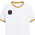 Ringer T-shirt | Unisex | DTG Print | Contrast Trim | Men's, Women's | Personalized | DTG | Bold Typography | Humor | Relationships | Casual | Amusing - right pocket - Mustard yellow off white - mockup 4