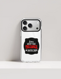 Hard Clear Case | iPhone | TPU Sides & PC Back | Detachable Camera Protector, Scratch-Proof | Unisex | Personalized | Bold Typography | Humor | Relationships | Casual | Amusing - front_17 Pro - 17 Pro - mockup 2