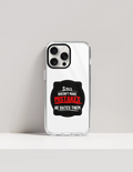 Hard Clear Case | iPhone | TPU Sides & PC Back | Detachable Camera Protector, Scratch-Proof | Unisex | Personalized | Bold Typography | Humor | Relationships | Casual | Amusing - front_15 Pro - 15 Pro - mockup 10