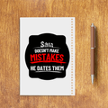 Sketchbook | A5 Spiral Bound | Digital Print Cover | 140 GSM Paper | Unisex | Personalized | Bold Typography | Humor | Relationships | Casual | Amusing - back - White - mockup 2