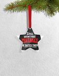 Christmas Ornaments | 3x3-inch | Acrylic UV Printed | Lightweight, Waterproof, Fade-Proof, Satin Ribbon | Unisex Adult | Personalized | Bold Typography | Humor | Relationships | Casual | Amusing - front_Star - Star - mockup 2