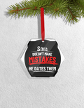 Christmas Ornaments | 3x3-inch | Acrylic UV Printed | Lightweight, Waterproof, Fade-Proof, Satin Ribbon | Unisex Adult | Personalized | Bold Typography | Humor | Relationships | Casual | Amusing - front_Hexagon - Hexagon - mockup 3