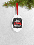 Christmas Ornaments | 3x3-inch | Acrylic UV Printed | Lightweight, Waterproof, Fade-Proof, Satin Ribbon | Unisex Adult | Personalized | Bold Typography | Humor | Relationships | Casual | Amusing - front_Oval - Oval - mockup 4