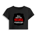 Female Baby Tee | Cropped Fit, Gen Z | 95% Cotton 5% Spandex, DTG | Stretchable, Breathable, Pre-Shrunk | Women | Personalized | DTG | Bold Typography | Humor | Relationships | Casual | Amusing - front - Black - mockup 1