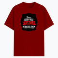 Cotton Stretch T-Shirt (Dtg) | T-Shirts | Him, Her, Unisex | Personalized | DTG | Bold Typography | Humor | Relationships | Casual | Amusing - front - Red - mockup 1