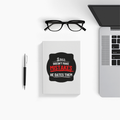 Notebook | A5 | 300 GSM Cover, 70 GSM Pages | 120 Pages, Ruled/Unruled, Soft Binding | Unisex | Personalized | Bold Typography | Humor | Relationships | Casual | Amusing - front - White - mockup 1